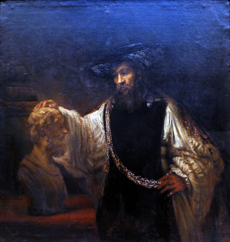 Top Met Paintings Before 1860 02-1 Rembrandt Aristotle with a Bust of Homer